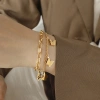 The popular titanium steel butterfly double-layer bracelet in Europe and America is elegant, hip-hop and fashionable for women. It doesn't fade and is a new versatile accessory with a unique personality details Picture